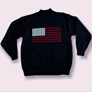 Navy American Flag Sweater